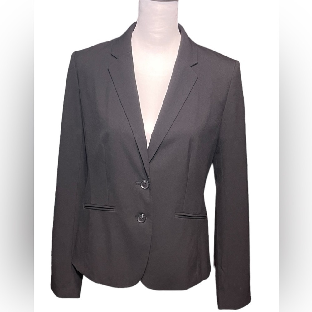 Women’s Ann Taylor Factory Black One Button Blazer Suit Jacket Women’s Size 4